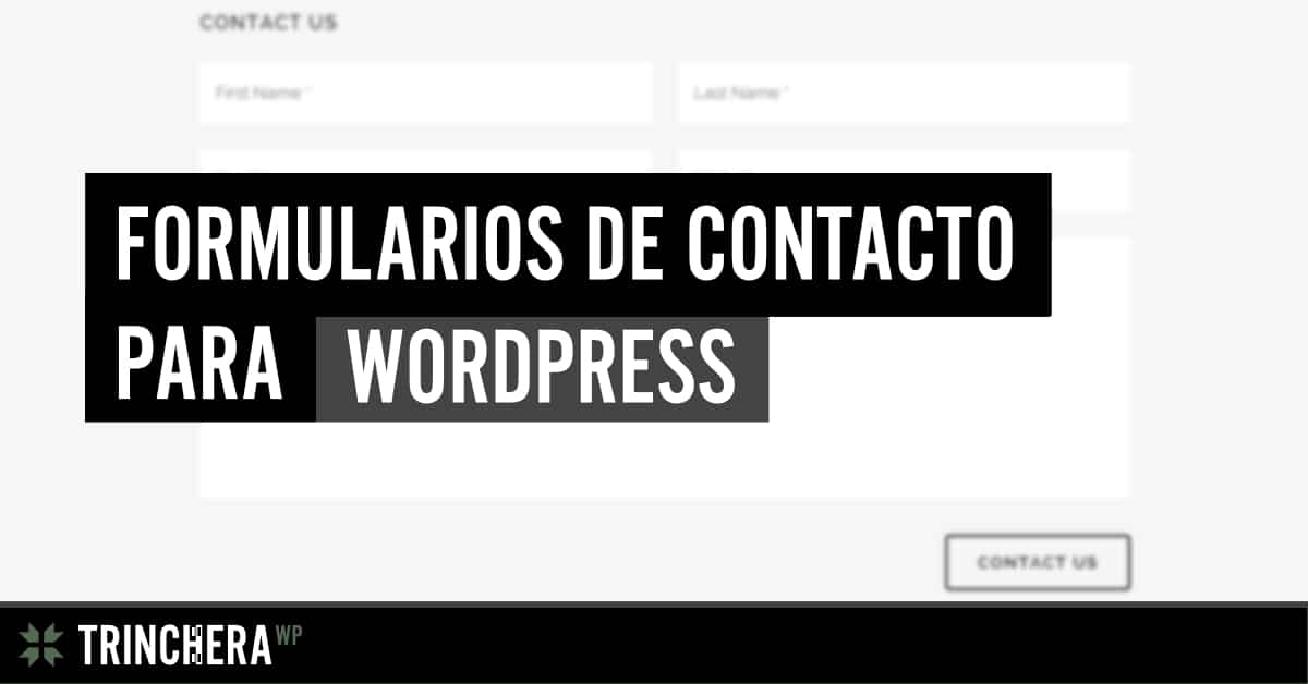 Formularios de contacto para WordPress