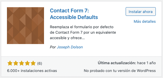 Contact Form 7 Accesible