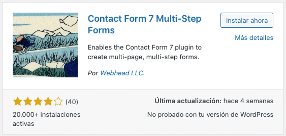 Pasos múltiples - Contact Form 7