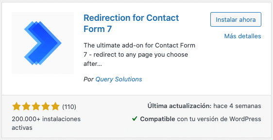 Redirecciones en Contact Form 7