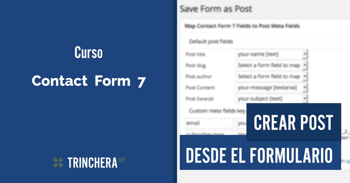 Crear post - Contact Form 7