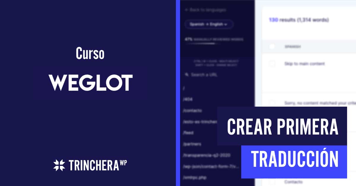 Crear primera traducción - Weglot